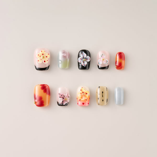 Summer Blooms - Short, Square, Floral