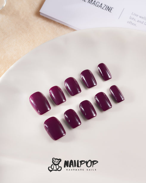 Deep Plum Luxe - Short Square