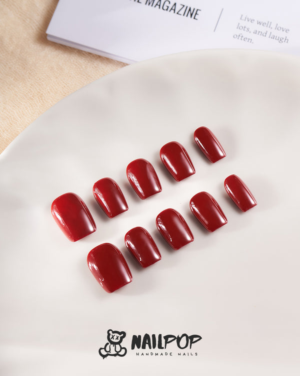 Classic Ruby Red - Short Square