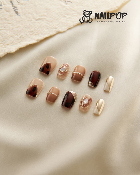 Luxe Mocha Swirl - Short Square