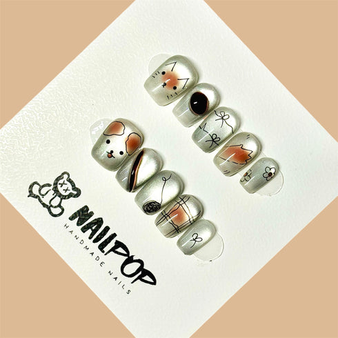 Woodland Pals: Cat & Puppy - Short, Square,Animal, Cute