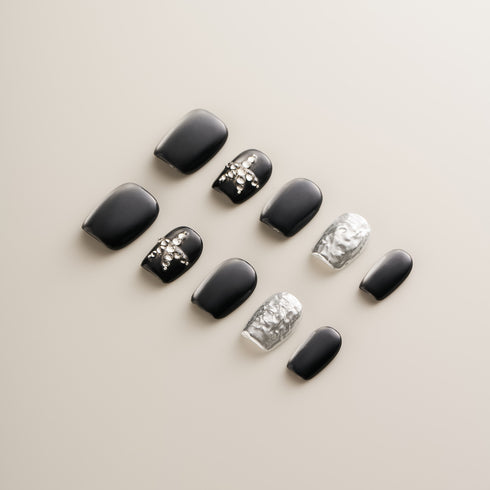 Midnight Chrome Luxe - Short, Square