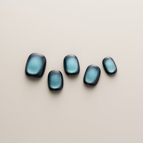 Foliage of Fantasy - Hand Painted Press On Nails Glue On, False Gel Press-on, 3D Acrylic Nail Cute Gift for Her, Short Square