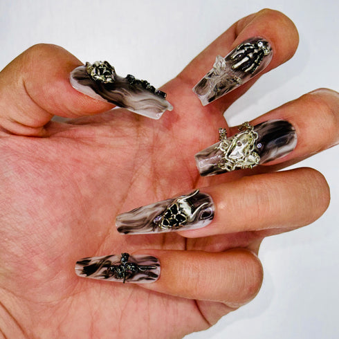 Chains of Darkness - Halloween, Long, Ballerina, Black, Silver