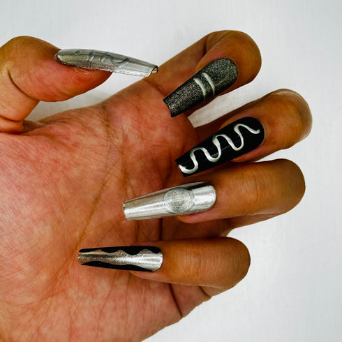 Silver Serpent - Halloween, Long, Ballerina, Black, Silver