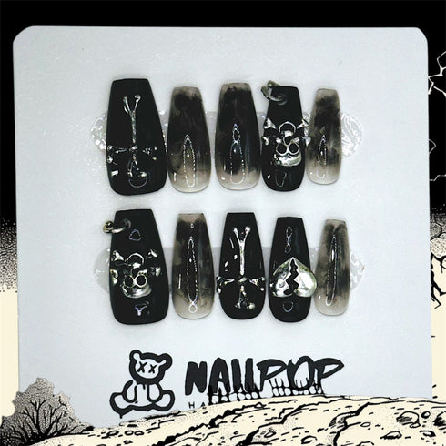 Phantom Veil - Halloween, Medium, Ballerina, Black