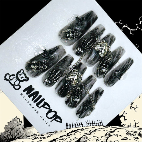 Chains of Darkness - Halloween, Long, Ballerina, Black, Silver