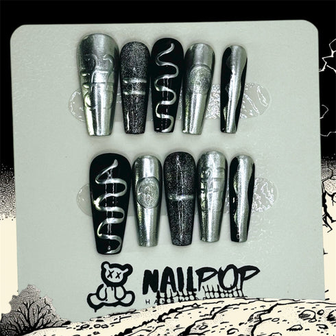 Silver Serpent - Halloween, Long, Ballerina, Black, Silver