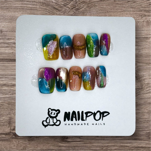 Iridescent Galaxy - Daily, Short, Square, Multicolour