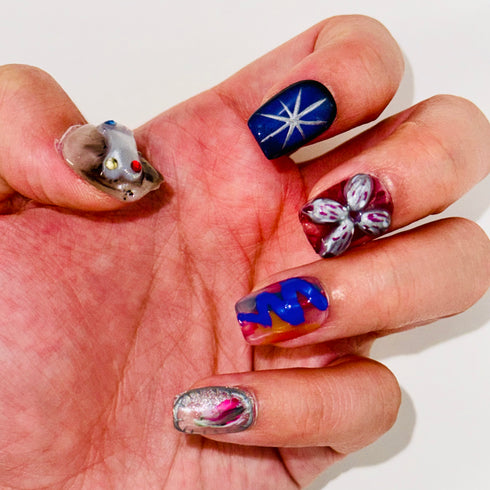 Galactic Graffiti - Short, Square, Dark