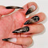 Mystic Midnight Flames - Long, Stiletto, Black