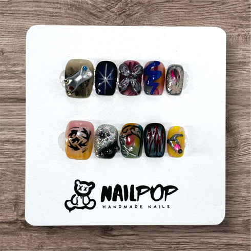 Galactic Graffiti - Short, Square, Dark