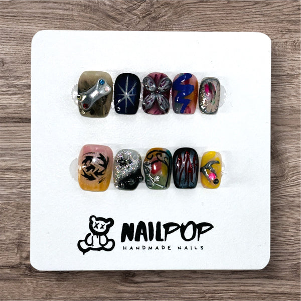 Galactic Graffiti - Short, Square, Dark