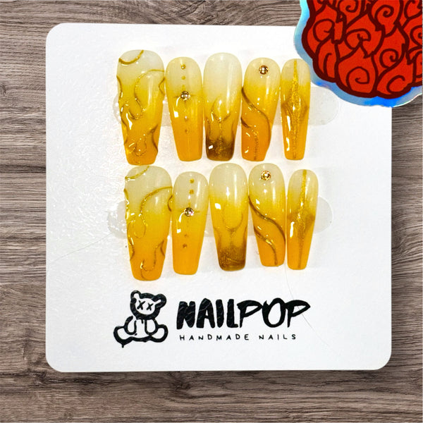 Blaze Burst - Long, Ballerina, Yellow, One Piece