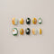 Amber Forest Green Silver Foil - Short, Square