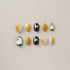 Amber Forest Green Silver Foil - Short, Square