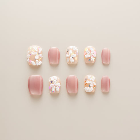 Blush Shimmer - Short Square