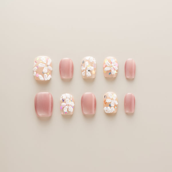 Blush Shimmer - Short Square