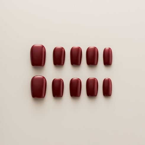 Burgundy Wine Glossy Classic - Short, Square