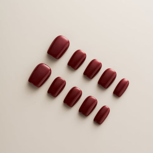 Burgundy Wine Glossy Classic - Short, Square