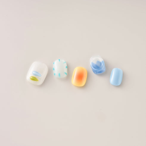 Candy Pop Sunrise Blobs - Short, Square