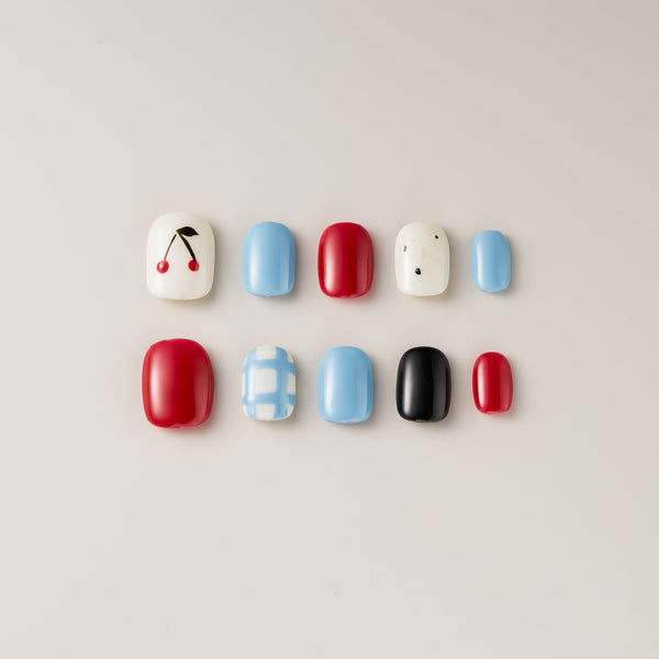 Cherry Retro Block - Short, Round