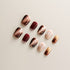 Chocolate Marble Burgundy Gold - Short, Square