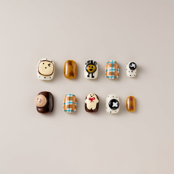 Cookie Bear Plaid - Short, Square