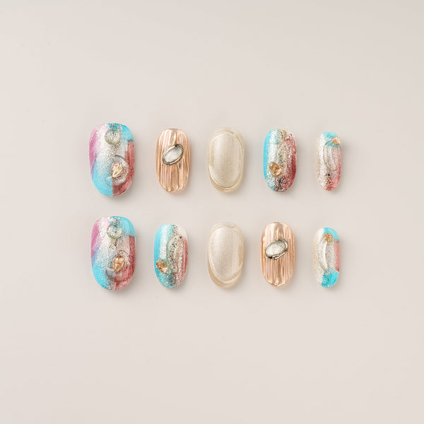 Coral Shore Seashell - Short, Round