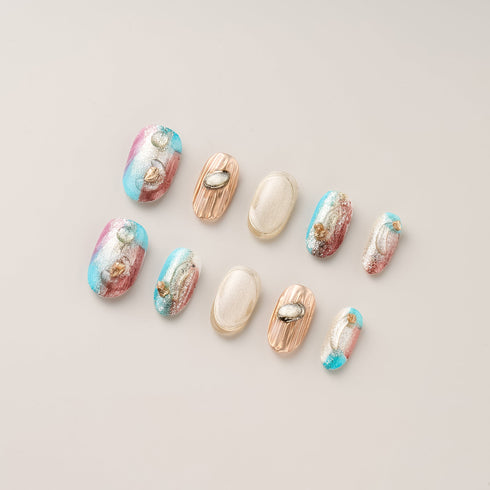 Coral Shore Seashell - Short, Round