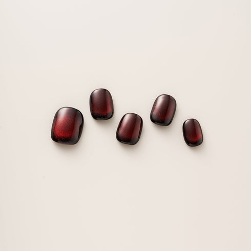 Dark Garnet Cat Eye Shimmer - Short, Square