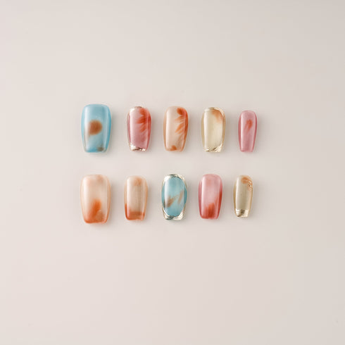 Ethereal Bloom Watercolor - Short, Square