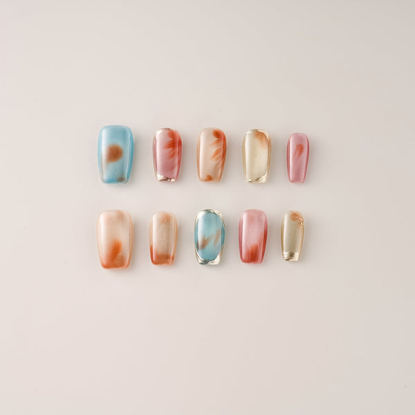 Ethereal Bloom Watercolor - Short, Square