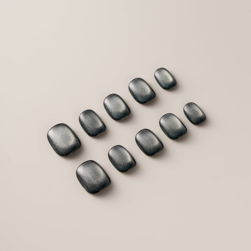 Gunmetal Green Cat Eye - Short, Round