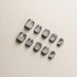 Gunmetal Silver Cat Eye - Short, Square