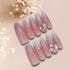 Glimmering Opal - Hand Painted Press On Nails Glue On, False Gel Press-on, 3D Acrylic Nail Cute Gift for Her, Stiletto