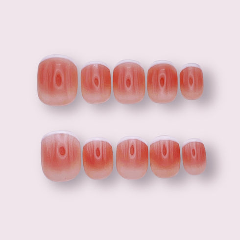 Lovely Lips - Hand Painted Press On Nails Glue On, False Gel Press-on, 3D Acrylic Nail Cute Gift for Her, Square