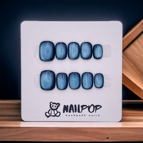 Foliage of Fantasy - Hand Painted Press On Nails Glue On, False Gel Press-on, 3D Acrylic Nail Cute Gift for Her, Short Square