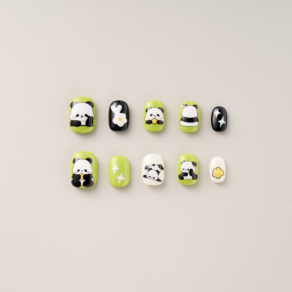 Kawaii Panda Doodle - Short, Square