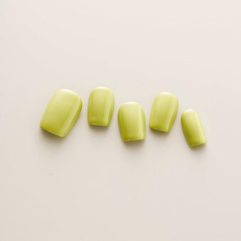 Lime Chartreuse Glossy Pop - Short, Square