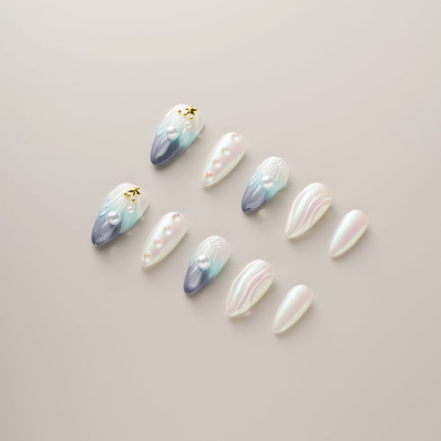 Mermaid Pearl Shell Dream - Long, Almond