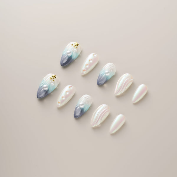 Mermaid Pearl Shell Dream - Long, Almond