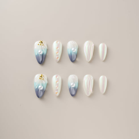 Mermaid Pearl Shell Dream - Long, Almond