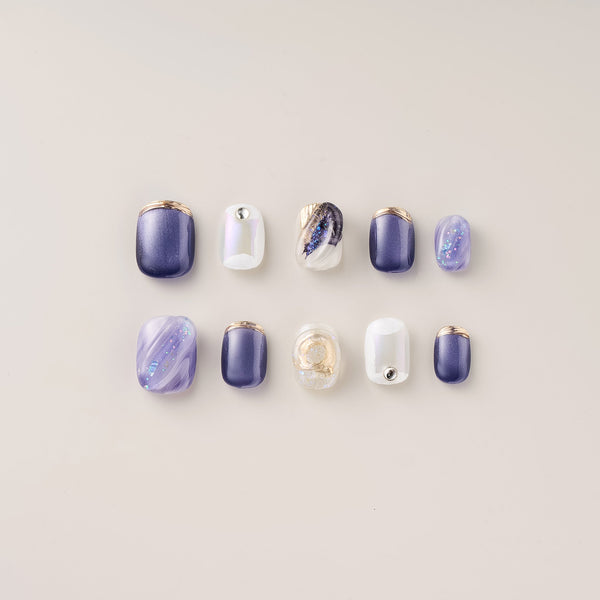Midnight Marble Luxe - Short, Square