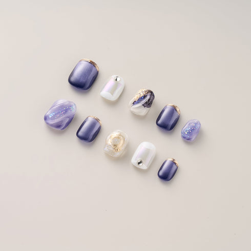 Midnight Marble Luxe - Short, Square