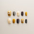 Mustard Gold Flower Noir - Short, Square