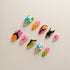 Neon Butterfly Pop Art - Long, Almond