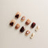 Nude Leopard Gold Wire Opal - Short, Square