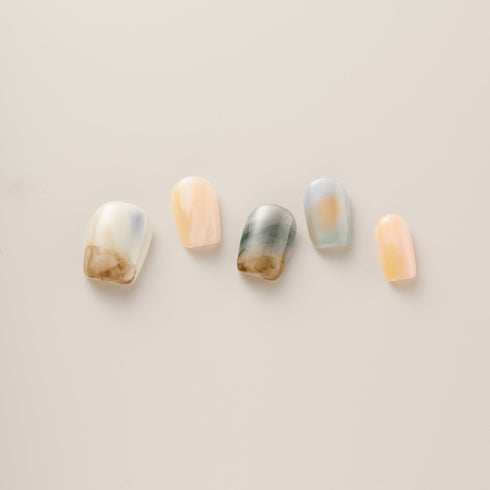 Pastel Watercolor Marble - Short, Square