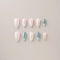 Pink Blue Butterfly Opal - Long, Almond